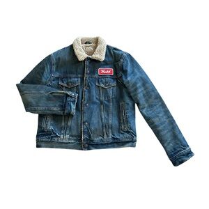 Polo Ralph Lauren Blue Denim Jacket with Sherpa Collar
